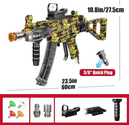 MP5 Model Pressure Washer Gun with Swivel & 4 Nozzles, 3600 PSI High Pressure Spray Gun with 3/8" Quick Connect Plug, Swivel Gun Compatible with Foam Cannon, Power Washer Accessories (Green)