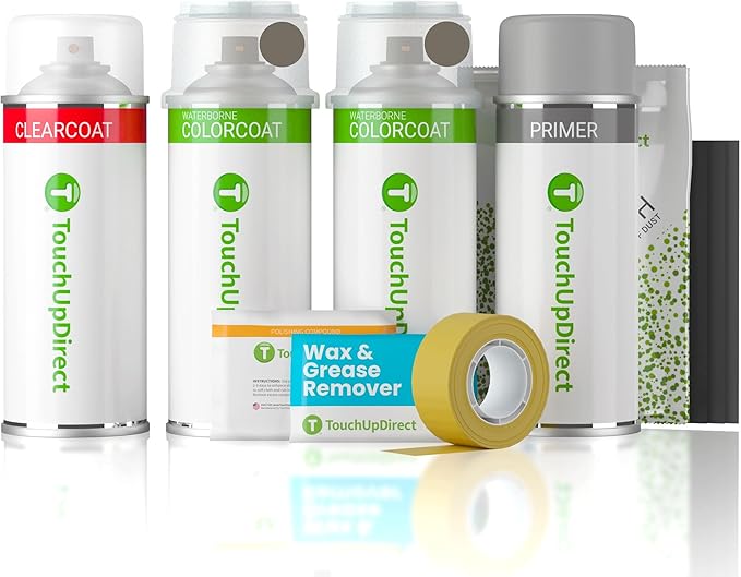 TouchUpDirect 1L5 Smoked Carbon Tricoat Compatible with Subaru Exact Match Touch Up Paint Aerosol - Platinum Kit