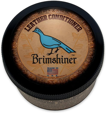 Brimshiner Leather Conditioner - for Heavy Duty Leather Gear, Boots, Bags, and More (8.5 fl oz)
