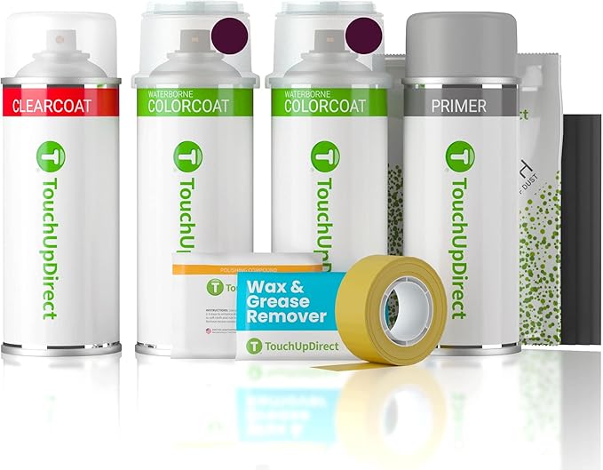 TouchUpDirect R3 Burgundy Velvet Metallic Tricoat Compatible with Ford Exact Match Touch Up Paint Aerosol - Platinum Kit