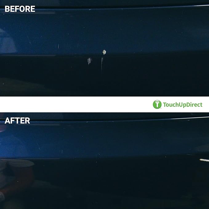 TouchUpDirect KU/M6802 Indigo Blue Metallic Compatible with Ford Exact Match Touch Up Paint Combo - Essential Kit