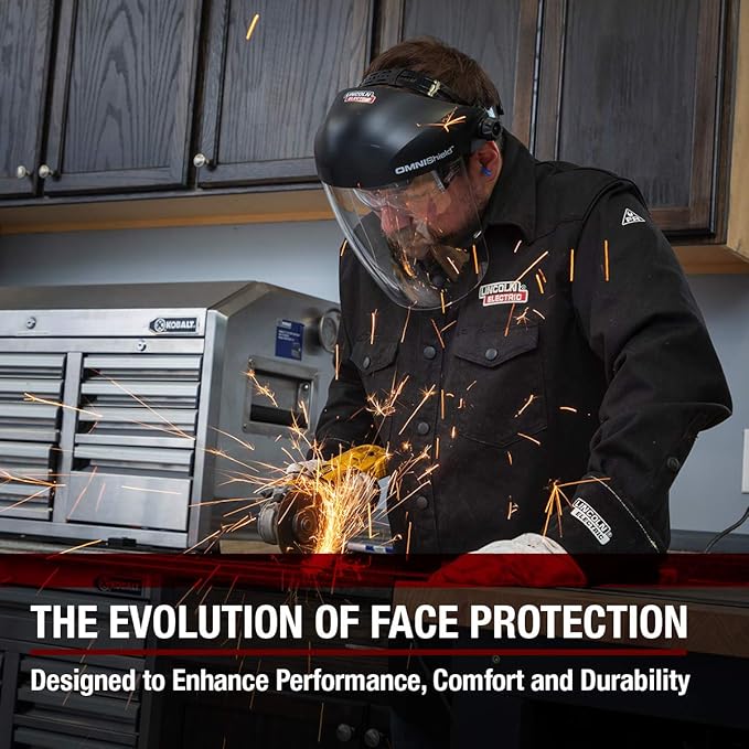 Lincoln Electric OMNIShield Professional Face Shield - Anti-Fog Coated Clear Lens - Premium Headgear - K3751-1
