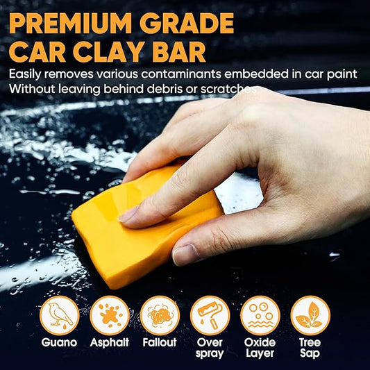 Car Clay Bar 4 Pack 400g, Premium No Scratch Magic Clay for Car Wash, Auto Detailing Cleaner for Auto, SUV, RV, Truck & Glass