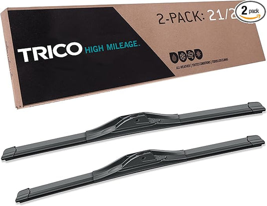 TRICO Solutions™ High Mileage 21 Inch & 20 Inch Pack of 2 High Performance Automotive Replacement Windshield Wiper Blade for Select Toyota; BMW; Nissan, Mazda and Volvo Models (56-2120)