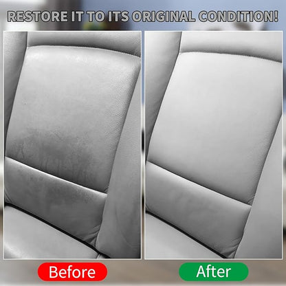 BSCPAM Gray Leather Recoloring Balm with 100ml Mink Oil,Leather Couch Scratch Remover,Leather Repair kit for Vinyl Furniture and Car Interior,Leather Dye Paint,Mink Oil for Leather
