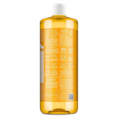 Dr. Bronner's Magic Soap-Pure-Castile Liquid Soap (Citrus, 32oz, 2-Pack)-Regenerative Organic Certified Oils, 18-in-1 Uses: Body, Hair, Laundry, Pets & Dishes, Concentrated, Vegan, Non-GMO