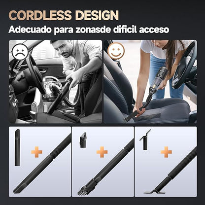 Ytbocar Car Vacuum Portable Cordless, Foldable Handheld Vacuum with Brushless Motor, 22000PA High Power Mini Hand Vacuum Cleaner & Air Blower & Duster & Pump for Home, Pet, Office