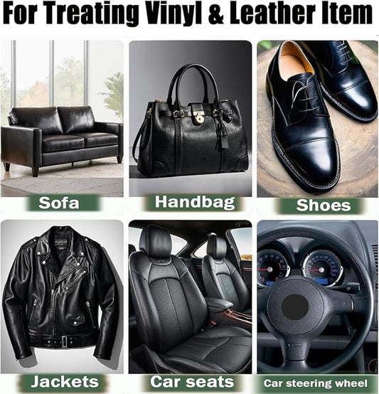 UP22YOU Leather Recoloring Balm Black, Leather & Vinyl Color Restorer Conditioner – Repairs Faded & Scratched Leather Color, Suitable for Sofas, Car Seats, Shoes, and Furniture