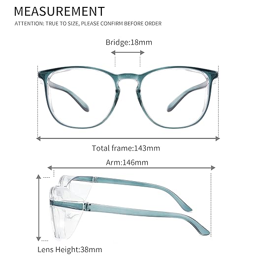 Alsenor Safety Glasses Anti Fog Goggles Protective Eyewear Blue Light Blocking Anti Dust UV Protection Glasses For Men Women (2 Pack(new-blue+new-purple))