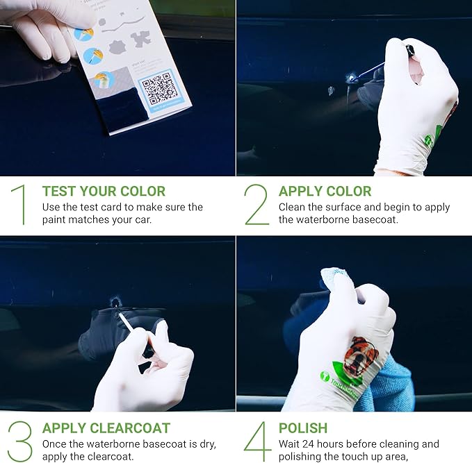 TouchUpDirect KU/M6802 Indigo Blue Metallic Compatible with Ford Exact Match Touch Up Paint Combo - Platinum Kit