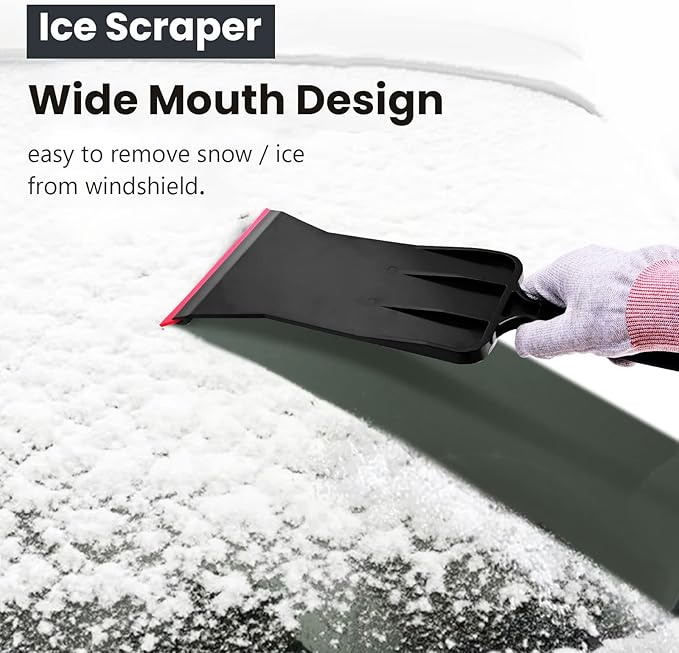 NEWISHTOOL Bulldozer Squeegee Kit Tint Tools, Long Handle Rubber Squeegee for Front/Back Rear Window Film Application, Pack of 3 Different Durometer Blade Replaceable Auto Flat Glass Tint Squeegee