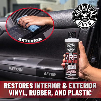 Chemical Guys VRP Vinyl, Rubber, and Plastic Dressing - Tire Dressing, Non-Greasy, Dry-to-the-Touch Shine for Tires, Trim, and More, Safe for Cars, Trucks, SUVs, RVs & More - 16 oz (Pack of 3)