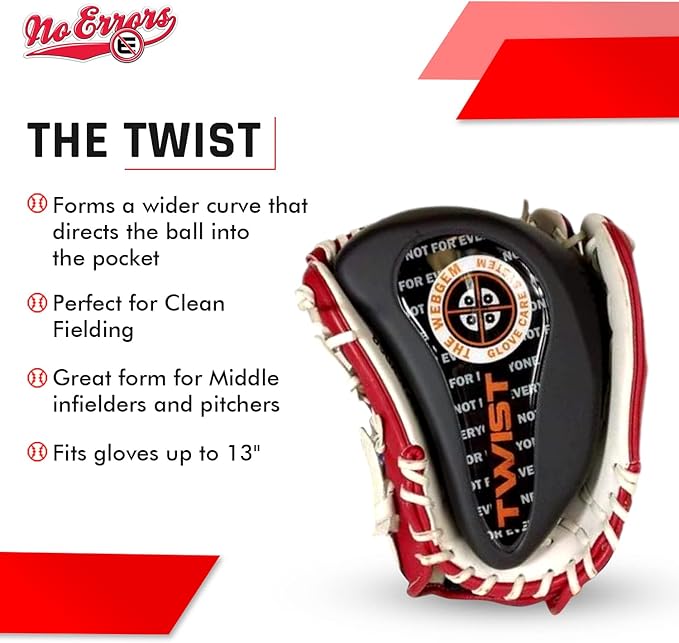 No Errors WebGem Fielder’s Glove Care System – Formation & Break-in Tool for Baseball Mitts, Holds Shape, Essential Gear, Gift for Players