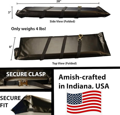 Bucket Truck Parts Folding Hard Top Bucket Cover That Holds Up Even If Water Pools, Nylon Strap with Buckle for Quick Fastening, Fits 1 Man Bucket 28"x28" Edge to Edge