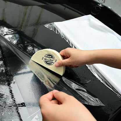 NEWISHTOOL 3 PCS Wool Felt Squeegee Window Tint Tools, 1 Inch Thick Scratch Free Soft Woolen Squeegee for Vinyl Wrap, Glass Tint Film, Car Wrapping, PPF Installation (Half-Moon Shaped)