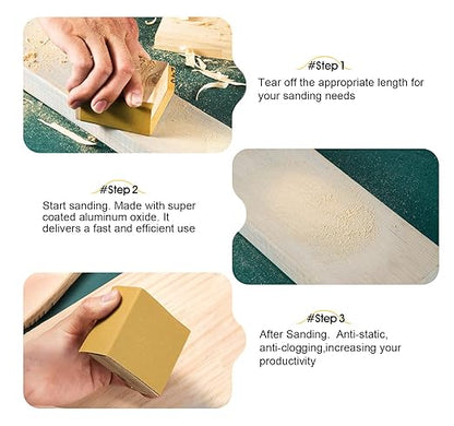 S SATC 320 Grit PSA Longboard Sandpaper 20 Yard Long Continuous Roll, 2-3/4" Wide Self Adhesive Stickyback Sanding Sheets for Automotive, Hand Sanding Blocks,Woodworking, Metal, Plastic