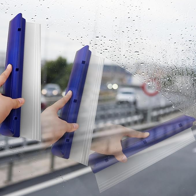 2pack 12.2 Inch Car Drying Squeegee Water Blade Professional Automotive Wiper Car Squeegee Water Blade Squeegee Silicone Auto Car Dryer, Upgrade 3-Layer Sink for Car Squeegee Water Blades for Cars