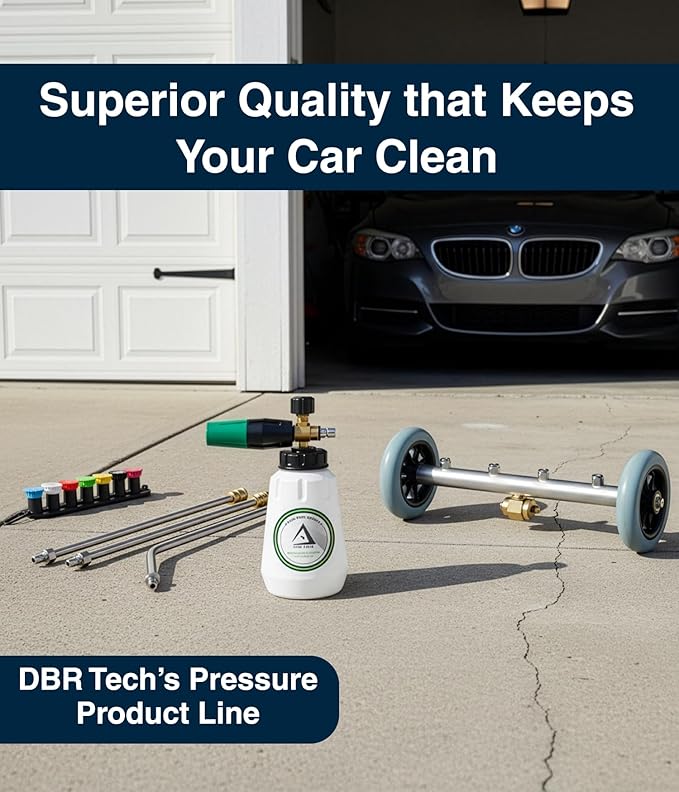 Pressure Washer Undercarriage Cleaner, 16 Inch, Professional-Grade, Power Wash Water Broom, Heavy Duty Sprayer for Under Car Clean, 1500-4000 PSI, Mud Salt Grime Dirt Cleaning, 3 Wands Attachment