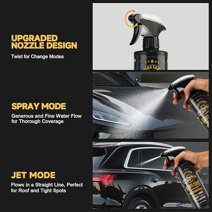 Real Ceramic Coating for Cars Polish (32 Fl Oz), Unmatched Shine Car Wax Coating Spray, No Pungent Smell, Quick Detailer Spray Wax, Lasts 50+ Washes Car Paint Sealant