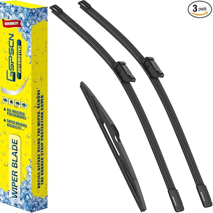 GSPSCN 3 Wipers Replacement For Ford Fiesta 2019-2008，Original Equipment Windshield Wiper Blades Set 24"+16"+12" (Set of 3)