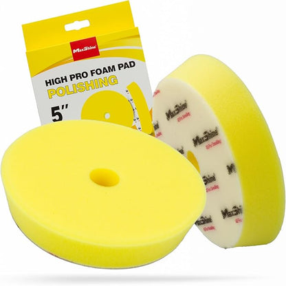Maxshine 5.2" Universal High Foam Polishing Pad with Center Hole – Removes Heavy Swirl Marks, Scratches & Oxidation – Professional Foam Pad for Car Detailing & Paint Correction