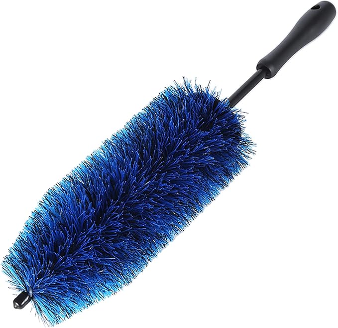 Mr. Detroit - Wheel Barrel Brush with Soft Durable Scratch-Free Bristles, Rim Brush, Wheel Cleaning Tool for Cars, Trucks, SUVs, Boats