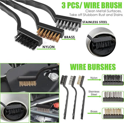 Viewsun Green Windshield Cleaner Tool, 17Pcs Car Interior Cleaning Kit, Detailing Kit Interior Cleaner, Car Detailing Brushes, Cleaning Gel, Inside Cleaning Accessories for Trucks, SUVs, RVs Window