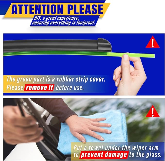 3 wipers Replacement for 2002-2006 Honda CRV, Windshield Wiper Blades Original Equipment Replacement - 21"/20"/10" (Set of 3) U/J HOOK