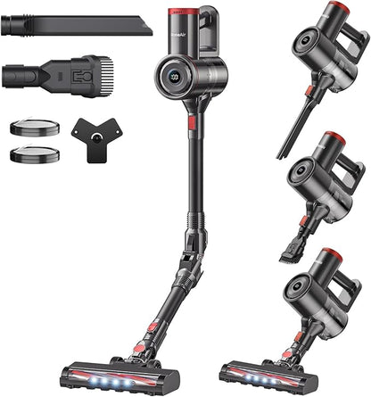 RONEAIR Cordless Vacuum Cleaner,Cleans Under Furniture Without Bending,450W 40Kpa 45Min Vacuum Cleaners for Home,Self-Standing,Powerful Stick Vacuum Cordless for Hard Floors,Carpets,Pet Hair,Car
