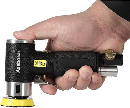 2'' 3'' Mini Orbital Air Sander, Small Pneumatic Random Orbital Sander with Hook And Loop Sanding Pads,M6 Thread Plate