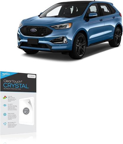 BoxWave Screen Protector Compatible with Ford 2019 Edge Display (4.2 in) - ClearTouch Crystal (2-Pack), HD Film Skin - Shields from Scratches