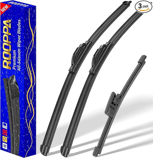 3 wipers Replacement for Hyundai Veloster 2012-2017, Windshield Wiper Blades Original Equipment Replacement - 26"/18"/8" (Set of 3) U/J Hook