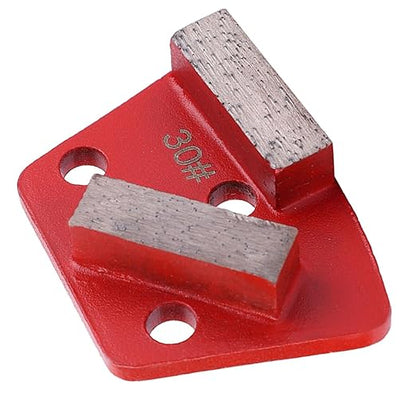 3PCS Trapezoid Diamond Floor Grinding Pads Discs Grit #30 for Floor Grinder 2-Tooth Long Strip Tooth
