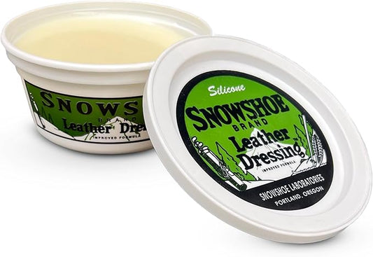Snowshoe Leather Conditioner, Made in USA Since 1927 - Protect, Condition, Restore & Waterproof - Leather Conditioner for Furniture, Couch, Purses, Shoes, Boots, Gloves, Saddles (8 oz)
