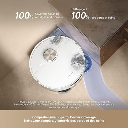 DREAME L50 Ultra Robot Vacuum and Mop White, 19,500Pa Suction, with Auto-Empty and Mop Self-Cleaning, Precise Obstacle Avoidance, HyperStream Detangling DuoBrush