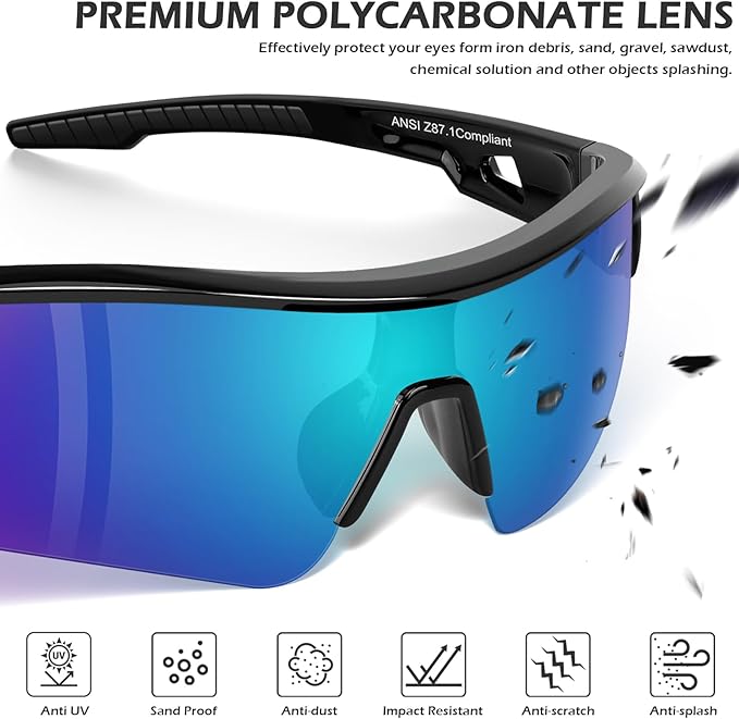 OXG 12 Pack Safety Glasses for Men Women, ANSI Z87.1 Work Glasses Scratch Impact Resistant Lens Protective Eyewear