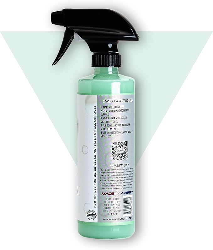 WIPEDOWN 3-in-1 Ceramic Waterless Wash & Quick Detailer | Boat Cleaner | Marine UV Protection, Long-Lasting, High-Gloss | Boats, RVs, Cars | Extend Wax, Coatings, & Sealants | Made in USA