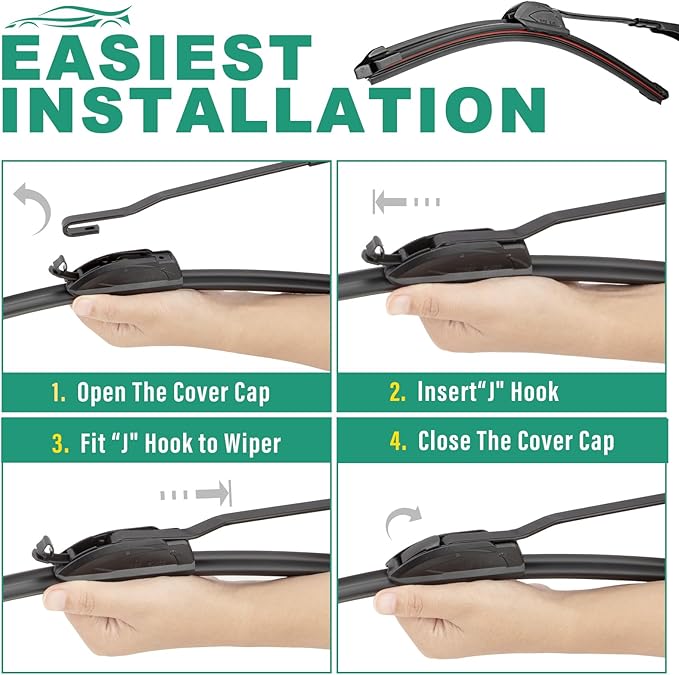 26" 16" 12" Windshield Wiper Blades Replacement for Hyundai Tucson 2010 2011 2012 2013 2014 2015 Premium All Weather Front Rear Wipers Set - OEM Quality (Pack of 3)
