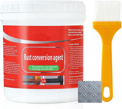 winblot Rust Conversion Agent 300g, Multi-Functional Anti-Rust Paint, Water-Based Metallic Paint, Rust Remover for Metal,Universal Anti-Rust Paint Rust Removal Conversion Agent (Grey)