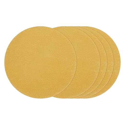 Kozelo 25 Pcs Sanding Discs 3 Inch 320 Grit Hook and Loop Random Orbital Sandpapers Suitable for Drywall Sander Wood Metal Furniture, Yellow
