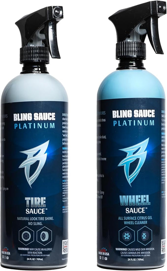 Bling Sauce Wheel Clean Automotive Bundle, Includes Tire Sauce and Wheel Sauce