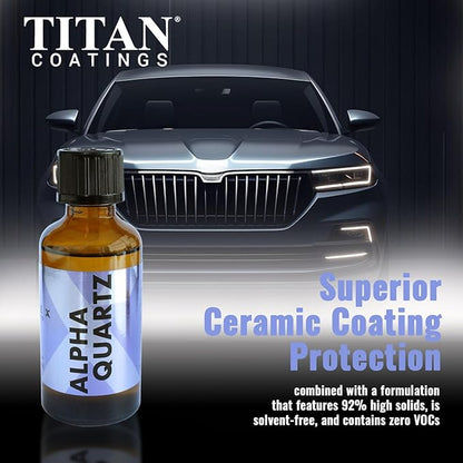 Ceramic Coating for Cars - ALPHA Quartz Elite, NEW Gen, Hard & ELASTIC Nano Ceramic Coating - 92% Concentration | Ready in 4 Hours | DIY Easy to Apply | Ultra Gloss, Durable, Slick & Hydrophobic |50ml