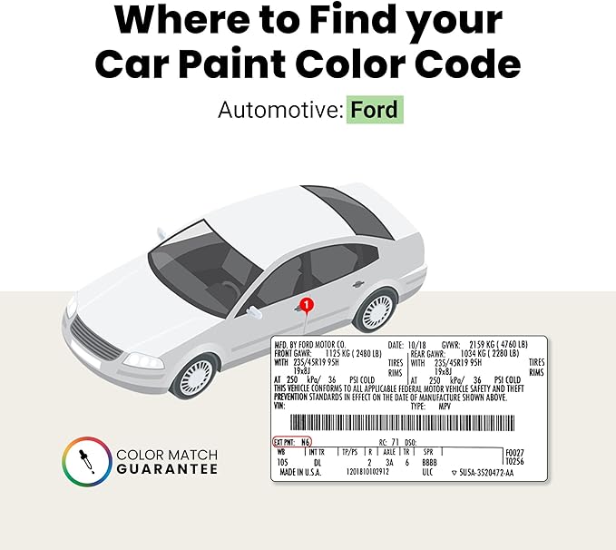 TouchUpDirect YN/Z3/M6505/M6895 Silver Metallic for Ford Exact Match Touch Up Paint Combo - Preferred Package