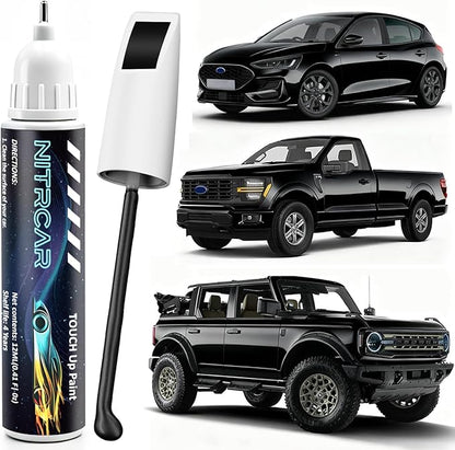 UM Agate Black Metallic Touch Up Paint for Ford,2-in-1 Scratch Repair Kit with 2PCS Disposable Micro Applicators, Quick & Easy Premium Scratch Remover for Deep Scratches