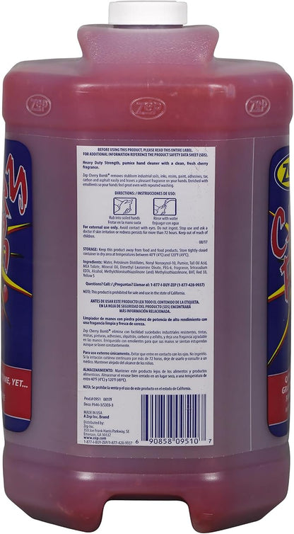 Zep Cherry Bomb Hand Cleaner and Zep D-4000 Hand Soap Dispenser - 1 Gal (Case of 4) - 95124 - Heavy-Duty Shop Grade Formula