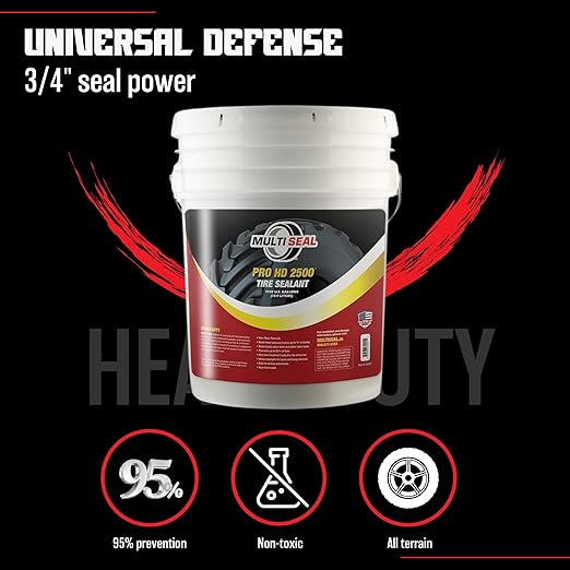 MULTI SEAL PRO HD 2500 - Our Workhorse Industrial Grade Tire Sealant Designed for Heavy Industrial and Agricultural Use, 5-Gallon Pail