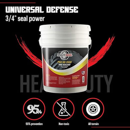 MULTI SEAL PRO HD 2500 - Our Workhorse Industrial Grade Tire Sealant Designed for Heavy Industrial and Agricultural Use, 5-Gallon Pail