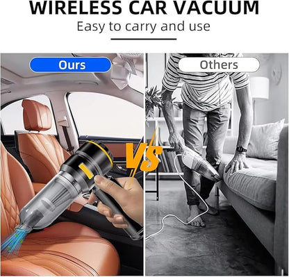 GaFenHanyu Handheld Cordless Vacuum,Car Vacuum Cleaner,4-in-1 20000PA High Power Portable Rechargeable Vacuum Cleaner with Brushless Motor, Small Handheld Vacuum & Air Blower & Pump-Black