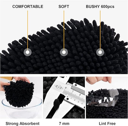 Ordenado 62" Car Wash Brush Kit Mitt Mop Sponge with Long Handle Chenille Microfiber Car Cleaning Brush Kit Supplies Car Washing Mop Kit Car Care Kit of Scratch-Free Replacement Head for Car RV Truck