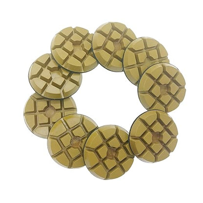 Concrete Floor Polishing Pucks Diamond Resin Disc for Terrazzo, Marble, Granite Floor, 3 Inch Hook and Loop Polishing Pad,800# 9PCS